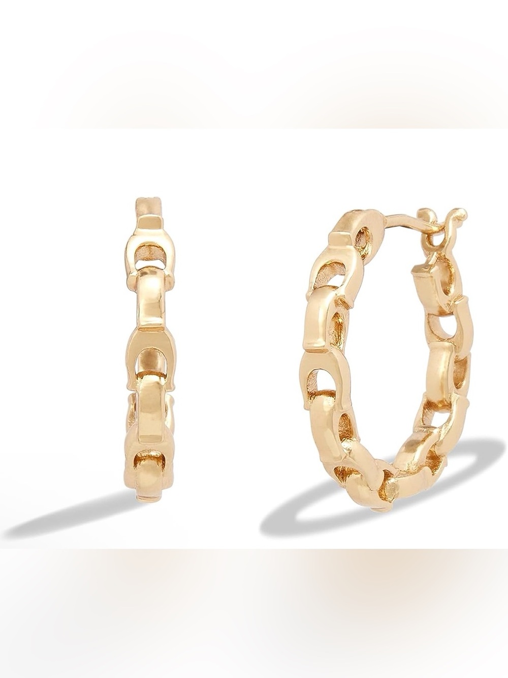 COACH Linked C Hoop Earrings